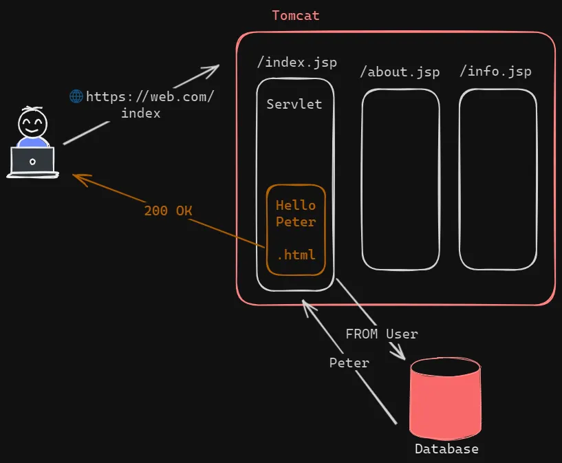 flujo de la aplicación mediante jsp
